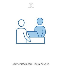 Interview icon symbol template for graphic and web design collection logo vector illustration