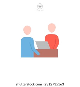 Interview icon symbol template for graphic and web design collection logo vector illustration