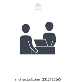 Interview icon symbol template for graphic and web design collection logo vector illustration
