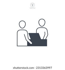 Interview icon symbol template for graphic and web design collection logo vector illustration