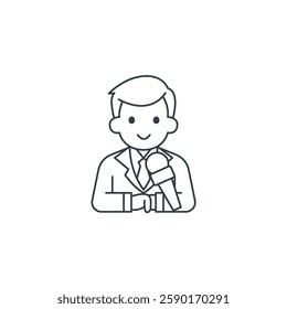 Interview icon symbol vector illustration isolated on white background