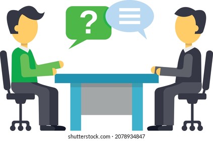 interview icon vector design flat