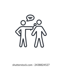 interview icon. vector.Editable stroke.linear style sign for use web design,logo.Symbol illustration.