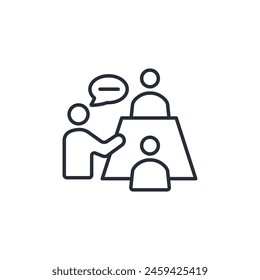 Interview icon. vector.Editable stroke.linear style sign for use web design,logo.Symbol illustration.