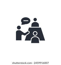 Interview icon. vector.Editable stroke.linear style sign for use web design,logo.Symbol illustration.