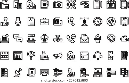 Interview icons  High-Quality Vector Icons Collection with Editable Stroke. Ideal for Professional and Creative Projects.