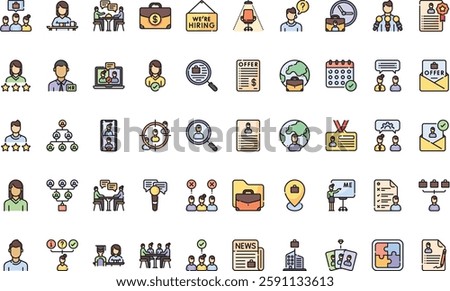 Interview icons High-Quality Vector Icons Collection with Editable Stroke. Ideal for Professional and Creative Projects.