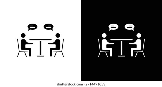 Interview icons vector silhouette design. Vector flat graphic design illustration.