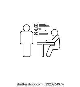 interview, job icon. Simple thin line, outline vector element of Business icons set for UI and UX, website or mobile application