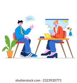 Interview for a job illustration