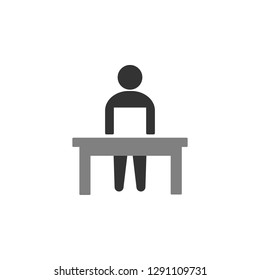 interview, laptop icon. Element of marketing icon for mobile concept and web apps. Detailed interview, laptop can be used for web and mobile