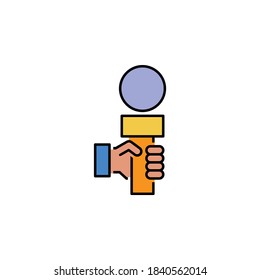 interview line colored icon. Teamwork at the idea. Signs and symbols can be used for web, logo, mobile app, UI, UX
