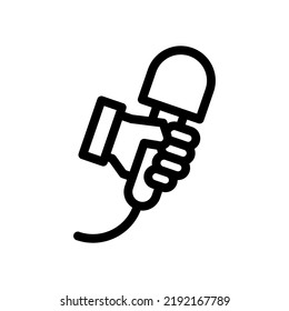 interview line icon illustration vector graphic