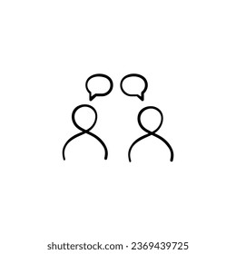 Interview Line Style Icon Design