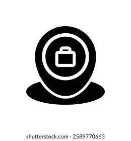 Interview Location Glyph Icon. Interview Location Icon