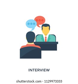 Interview Meeting People Face Face Job Stock Vector (Royalty Free ...