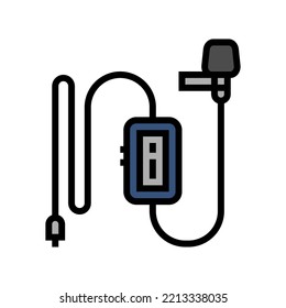 vector de icono de color de micrófono de entrevista. señal de micrófono de entrevista. ilustración de símbolo aislado