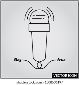 Interview Microphone Vector Icon, Truth and Lie Information Tool