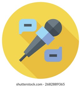 Interview Modern Vector Icon - Minimal Illustration Symbol Template für Web Mobile App UI Design