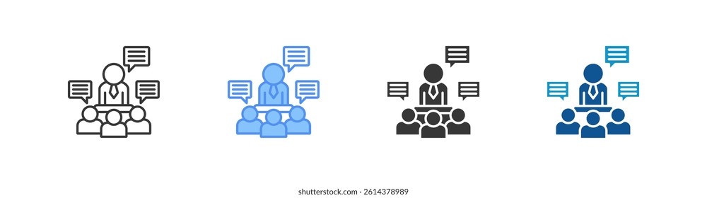 Interview Multi Style Icon Sheet
