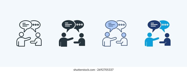 Coleção de Ícones de Vários Estilos de Entrevista