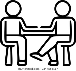 Interview outline icon. linear style sign for mobile concept and web sign, symbol, vector, art