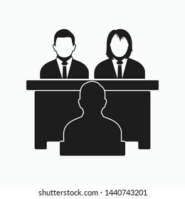 Interview Panel Icon. Flat Style Vector EPS.