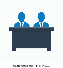 Interview Panel Icon. Flat Style Vector EPS.