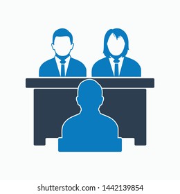 Interview Panel Icon. Flat Style Vector EPS.