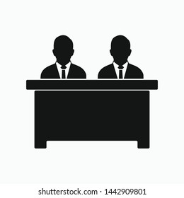 Interview Panel Icon. Flat Style Vector EPS.