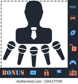 Interview. Perfect icon with bonus simple icons