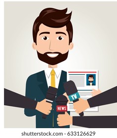 Interview person on news