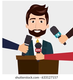 Interview person on news