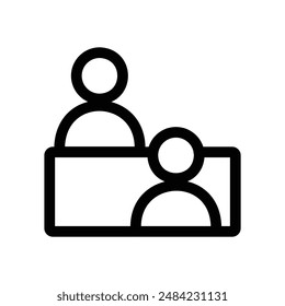 Interview Preparation icon design in filled and outlined style