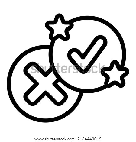 Interview quiz icon outline vector. Poster show. Answer time