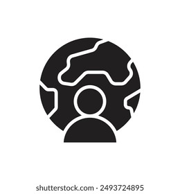 Interview Remote Filled Icon Vector Illustration