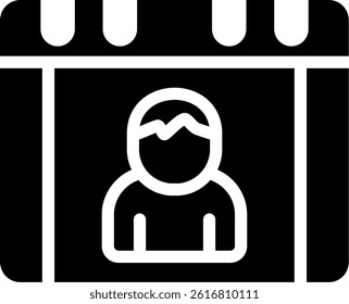 Interview Schedule Glyph Vector Icon Design