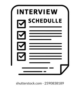 Interview Schedule Icon, Job Interview Planning, Hiring Process, Recruitment Calendar, Candidate Meeting, HR Appointment