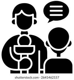 Interview Skills Icon Glyph Vector Illustration