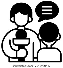 Interview Skills Icon Outline Vector Illustration