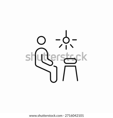 interview spotlight interrogation icon sign vector