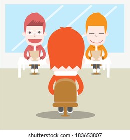 Interview ,Vector cartoon business