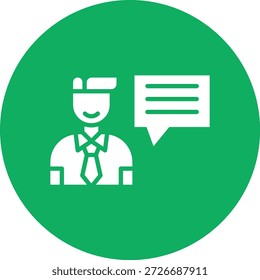 Ilustración de diseño de íconos de Vector de entrevista