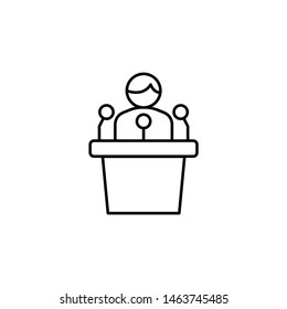 Interview vector icon illustration isolated vector sign symbol - NEWS icon vector black - Vector