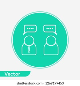 Interview vector icon sign symbol