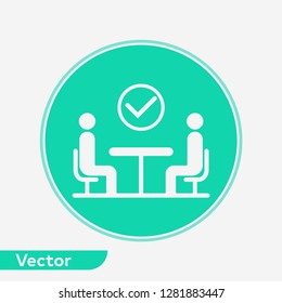 Interview vector icon sign symbol