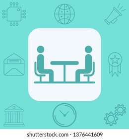 Interview vector icon sign symbol