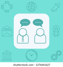 Interview vector icon sign symbol