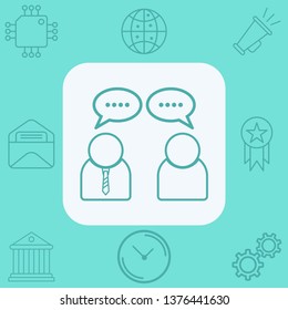 Interview vector icon sign symbol