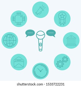 Interview vector icon sign symbol